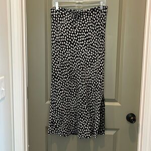 Madewell ditsy print slip skirt. Pull-on flowy  casual. drawstring waist size 10